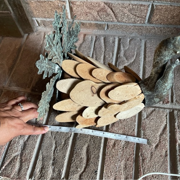 Rustic Wooden and Metal Peacock Decor - Picture 6 of 8